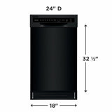 FRIGIDAIRE 18" Built-In Dishwasher - Black (FFBD1831UB)