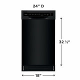 FRIGIDAIRE  18" Stainless Steel Tub Dishwasher - Black (FFBD1831UB)