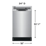 FRIGIDAIRE 18" Built-In Dishwasher - Stainless Steel (FFBD1831US)
