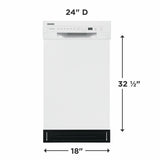 FRIGIDAIRE  18" Stainless Steel Tub Dishwasher - White (FFBD1831UW)