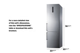 SUMMIT  24" Wide Bottom Freezer Refrigerator - Stainless Steel (FFBF181ES2)
