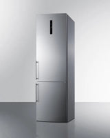 Summit 24" Wide Bottom Freezer Refrigerator - Platinum (FFBF181ES2)