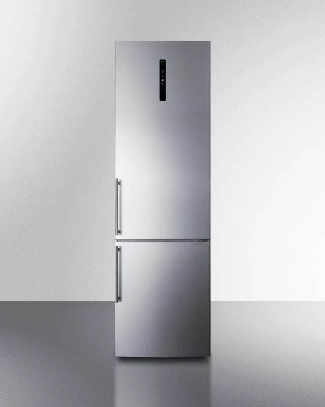 Summit 24" Wide Bottom Freezer Refrigerator - Platinum (FFBF181ES2)