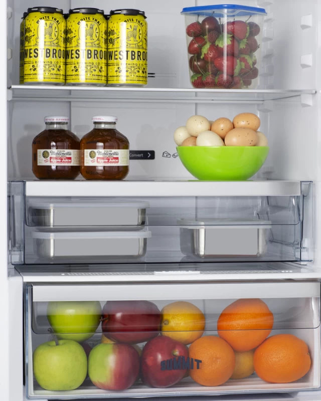 Summit 24" Wide Bottom Freezer Refrigerator - Platinum (FFBF181ES2)