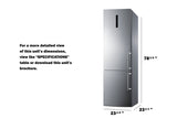 Summit  24" Wide Bottom Freezer Refrigerator - Stainless Steel (FFBF181ES2LHD)