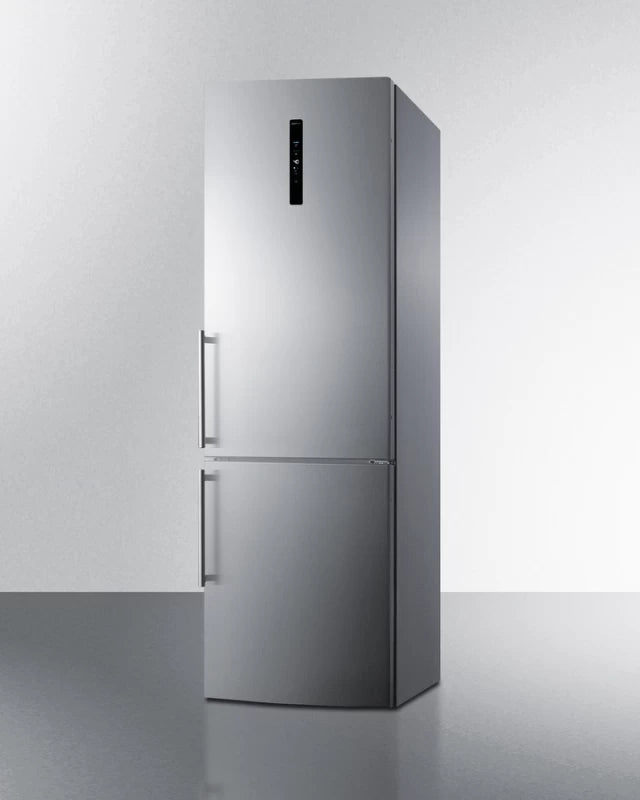 Summit 24" Wide Bottom Freezer Refrigerator with Icemaker - Stainless Steel (FFBF249SS2IM)