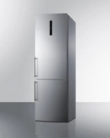 Summit 24" Wide Bottom Freezer Refrigerator with Icemaker - Stainless Steel (FFBF249SS2IM)