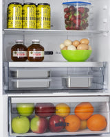 Summit 24" Wide Bottom Freezer Refrigerator with Icemaker - Stainless Steel (FFBF249SS2IM)