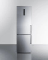 Summit 24" Wide Bottom Freezer Refrigerator with Icemaker - Stainless Steel (FFBF249SS2IMLHD)