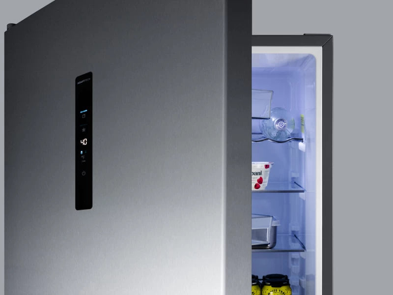 Summit 24" Wide Bottom Freezer Refrigerator with Icemaker - Stainless Steel (FFBF249SS2IMLHD)