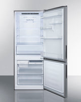SUMMIT  28" Wide Bottom Freezer Refrigerator - Stainless Steel (FFBF279SSX)