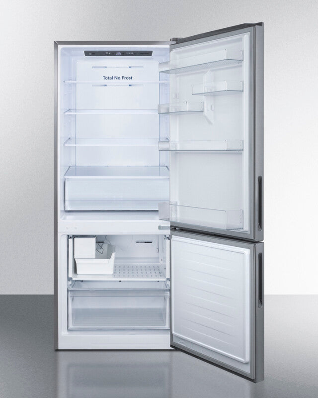 SUMMIT  28" Wide Bottom Freezer Refrigerator - Stainless Steel (FFBF279SSXIM)