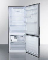 SUMMIT  28" Wide Bottom Freezer Refrigerator - Stainless Steel (FFBF279SSXIM)