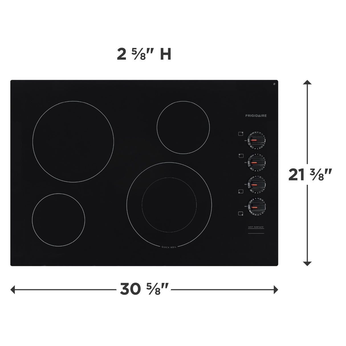 Frigidaire 30" Electric Cooktop - Black (FFEC3025UB)