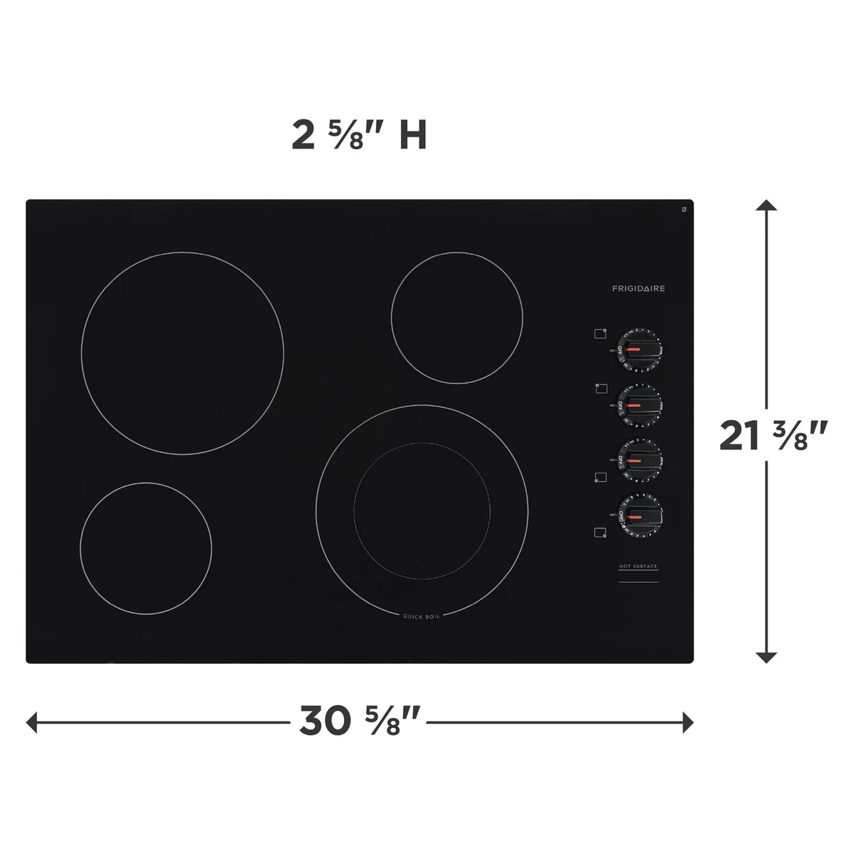 FRIGIDAIRE  30" Electric Cooktop - Black (FFEC3025UB)