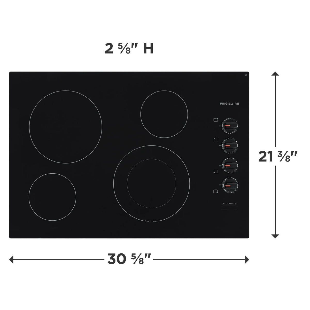 FRIGIDAIRE  30" Electric Cooktop - Black (FFEC3025UB)