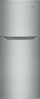 FRIGIDAIRE 23.8-Inch 10 Cu. Ft. Garage Ready Top Freezer Apartment-Size Refrigerator - Fingerprint-Resistant Stainless Steel Look (FFET1022UV)