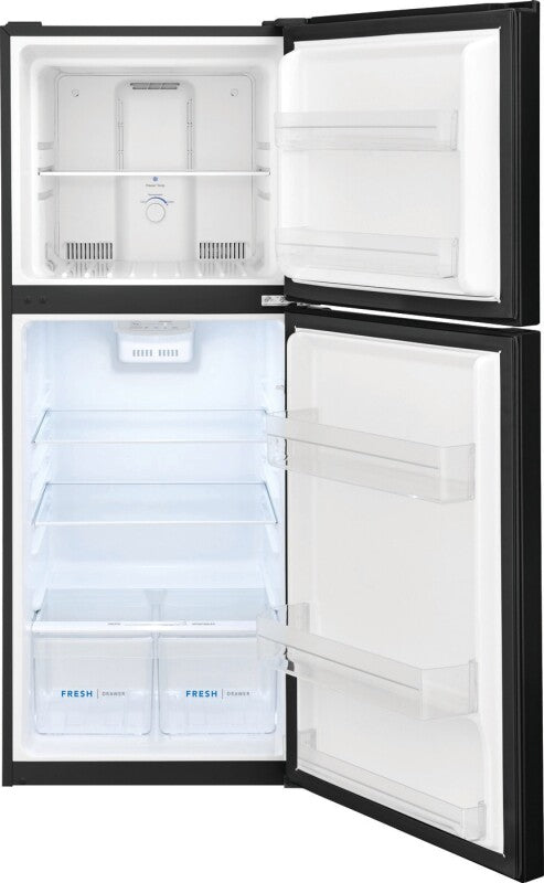 FRIGIDAIRE 23.8-Inch 12 Cu. Ft. Garage Ready Top Freezer Apartment-Size Refrigerator - Black (FFET1222UB)