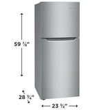 FRIGIDAIRE 23.8-Inch 12 Cu. Ft. Garage Ready Top Freezer Apartment-Size Refrigerator - Fingerprint-Resistant Stainless Steel Look (FFET1222UV)