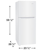 FRIGIDAIRE 23.8-Inch 12 Cu. Ft. Garage Ready Top Freezer Apartment-Size Refrigerator - White (FFET1222UW)