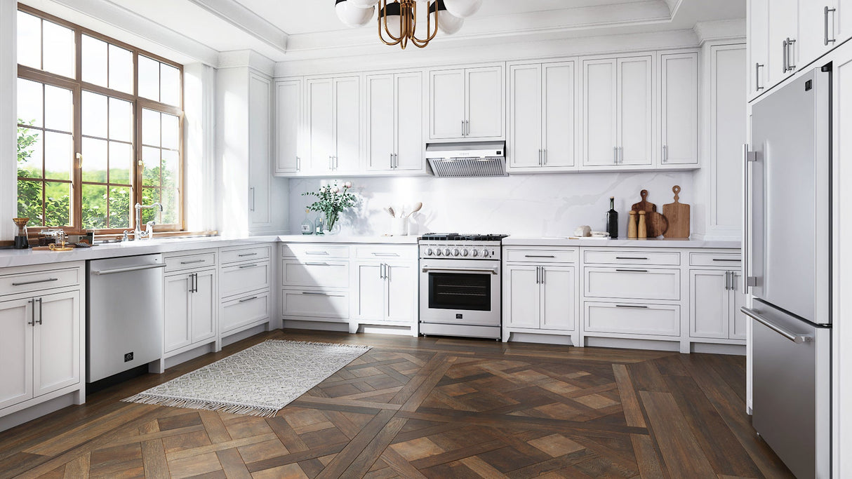 FORNO  Milano Espresso 31-Inch Bottom Freezer Refrigerator, , 17.2 cu.ft Capacity, Right Swing Door, Energy Efficient - Stainless (FFFFD178531S)