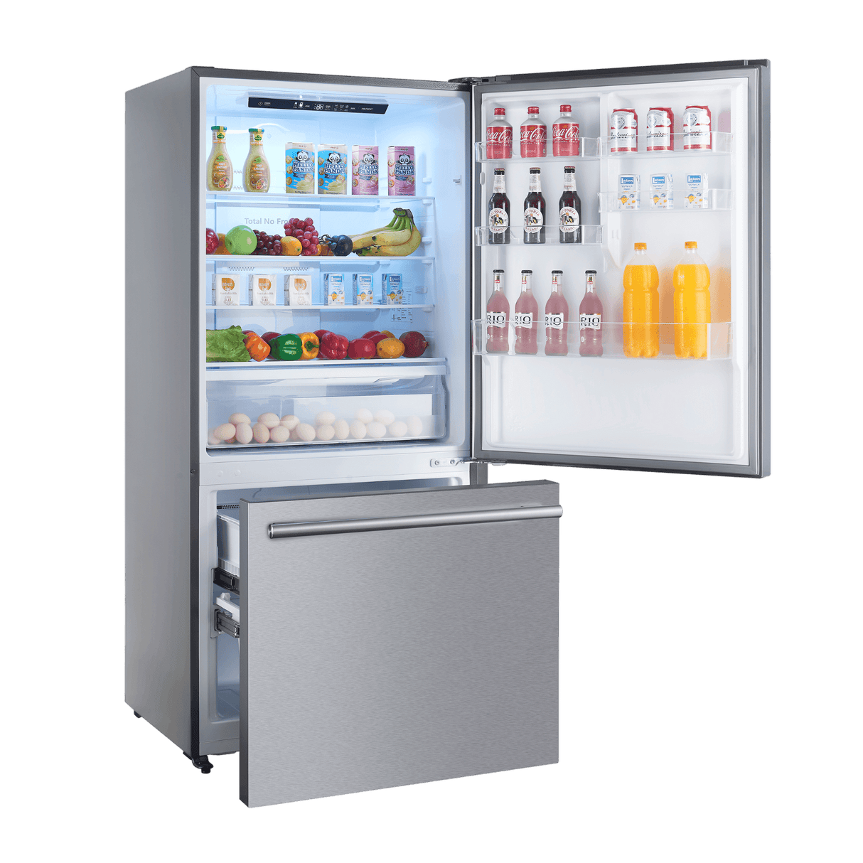 FORNO 31″ Milano Espresso Bottom Freezer Right Swing Door Refrigerator in , 17.2 cu. ft. - Stainless (FFFFD178531S)