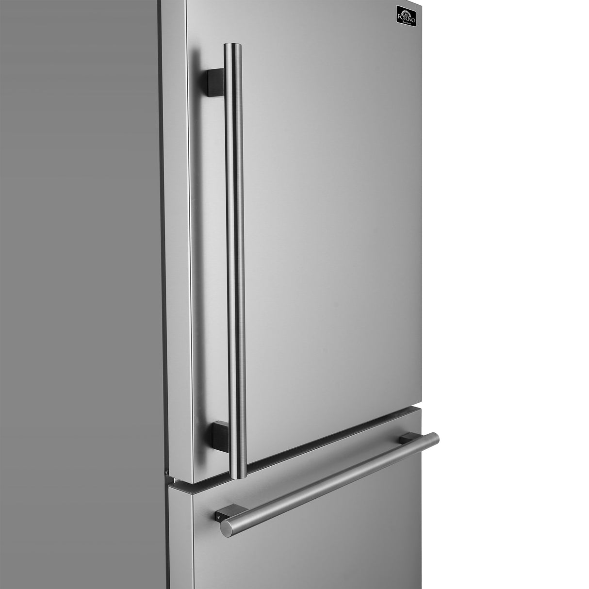 FORNO 31″ Milano Espresso Bottom Freezer Right Swing Door Refrigerator in , 17.2 cu. ft. - Stainless (FFFFD178531S)