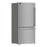 FORNO  Milano Espresso 31-Inch Stainless Steel Bottom Freezer Refrigerator, 17.2 cu.ft., Built-In Ice Maker, ENERGY STAR - Stainless Steel (FFFFD178631S)