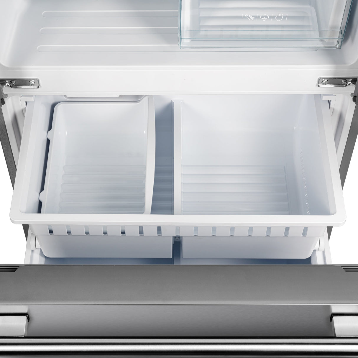 FORNO  Gallipoli 30-Inch French Door Refrigerator with Bottom Freezer, 17.5 cu.ft Capacity, , No Frost Technology, Built-In Ice Maker, Energy Efficient - Stainless (FFFFD197431SB)