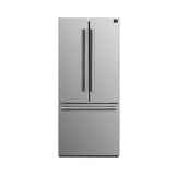 FORNO  Gallipoli 30-Inch French Door Refrigerator with Bottom Freezer, 17.5 cu.ft Capacity, Stainless Steel, No Frost Technology, Built-In Ice Maker, Energy Efficient - Stainless Steel VCM (FFFFD197431SB)