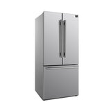 FORNO  Gallipoli 30-Inch French Door Refrigerator with Bottom Freezer, 17.5 cu.ft Capacity, Stainless Steel, No Frost Technology, Built-In Ice Maker, Energy Efficient - Stainless Steel VCM (FFFFD197431SB)