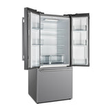 FORNO  Gallipoli 30-Inch French Door Refrigerator with Bottom Freezer, 17.5 cu.ft Capacity, Stainless Steel, No Frost Technology, Built-In Ice Maker, Energy Efficient - Stainless Steel (FFFFD197431SB)