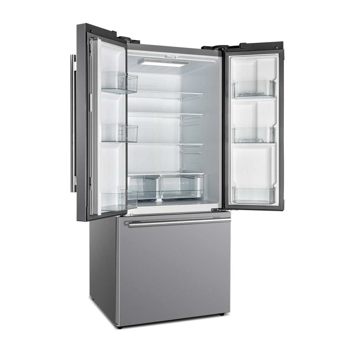 FORNO  Gallipoli 30-Inch French Door Refrigerator with Bottom Freezer, 17.5 cu.ft Capacity, Stainless Steel, No Frost Technology, Built-In Ice Maker, Energy Efficient - Stainless Steel (FFFFD197431SB)