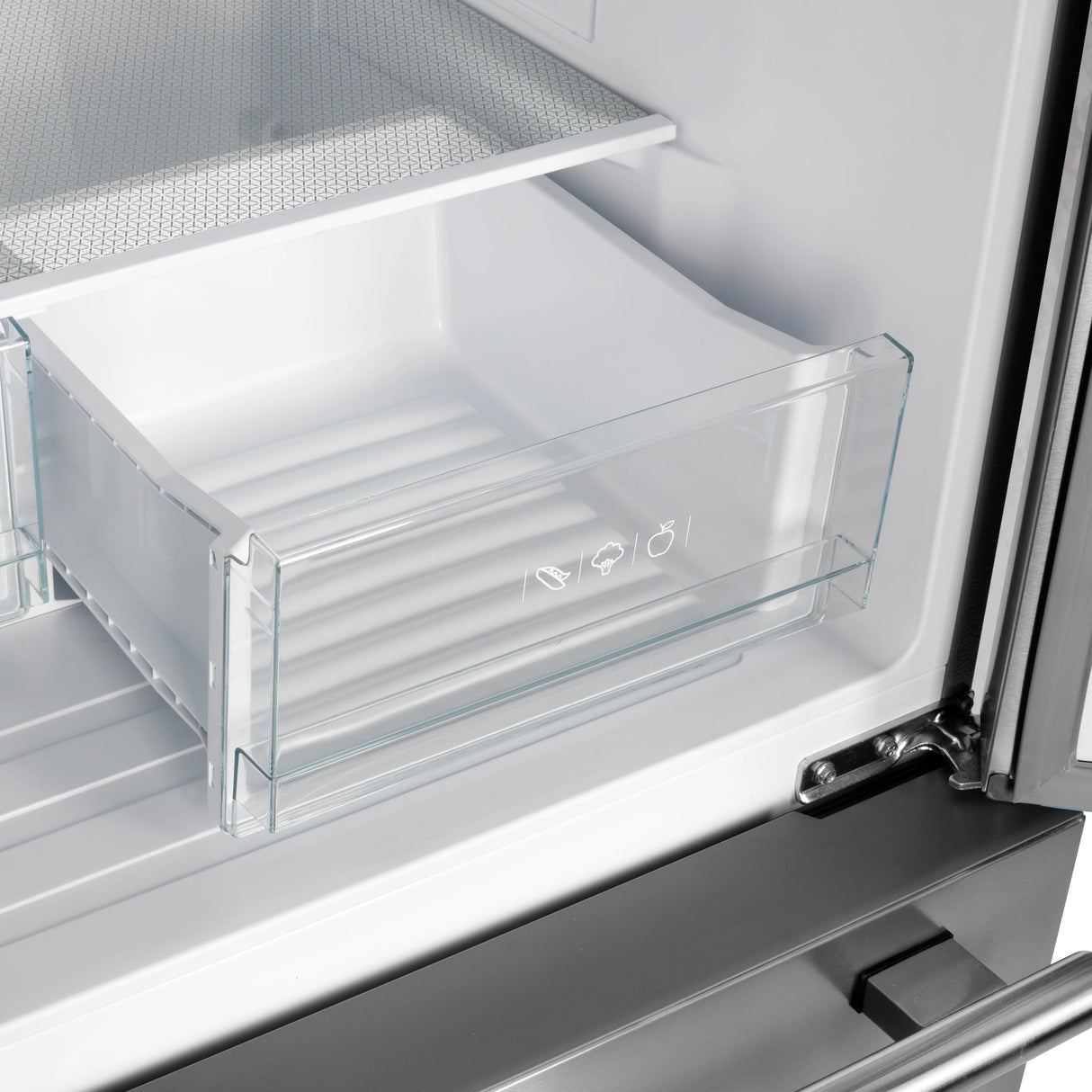 FORNO  Gallipoli 30-Inch French Door Refrigerator with Bottom Freezer, 17.5 cu.ft Capacity, Stainless Steel, No Frost Technology, Built-In Ice Maker, Energy Efficient - Stainless Steel (FFFFD197431SB)