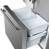 FORNO  Gallipoli 30-Inch French Door Refrigerator with Bottom Freezer, 17.5 cu.ft Capacity, Stainless Steel, No Frost Technology, Built-In Ice Maker, Energy Efficient - Stainless Steel (FFFFD197431SB)