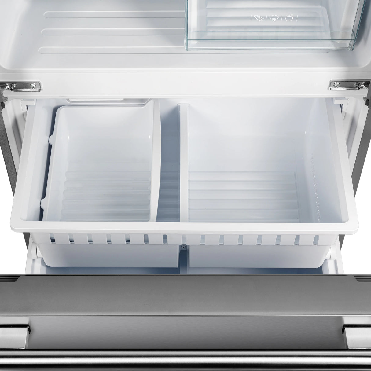 FORNO  Gallipoli 30-Inch French Door Refrigerator with Bottom Freezer, 17.5 cu.ft Capacity, Stainless Steel, No Frost Technology, Built-In Ice Maker, Energy Efficient - Stainless Steel VCM (FFFFD197431SB)