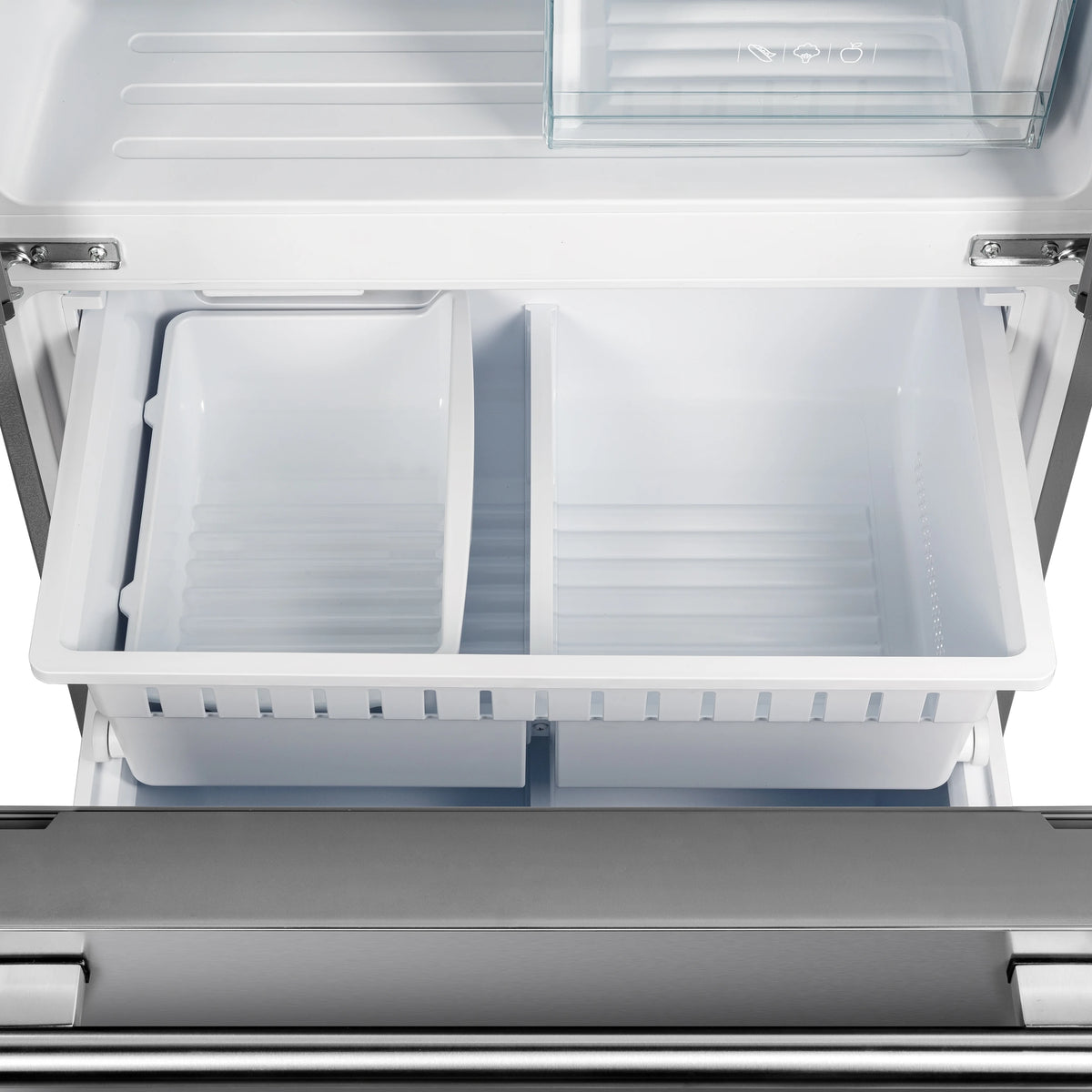 FORNO  Gallipoli 30-Inch French Door Refrigerator with Bottom Freezer, 17.5 cu.ft Capacity, Stainless Steel, No Frost Technology, Built-In Ice Maker, Energy Efficient - Stainless Steel (FFFFD197431SB)