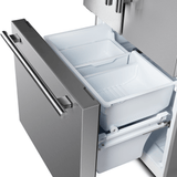 Forno Gallipoli 30-inch French Door Refrigerator, 17.5 cu. ft. Capacity with Automatic Ice Maker - Stainless (FFFFD197431SB)