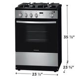 Frigidaire 24" Front Control Freestanding Gas Range - Stainless Steel (FFGH2422US)