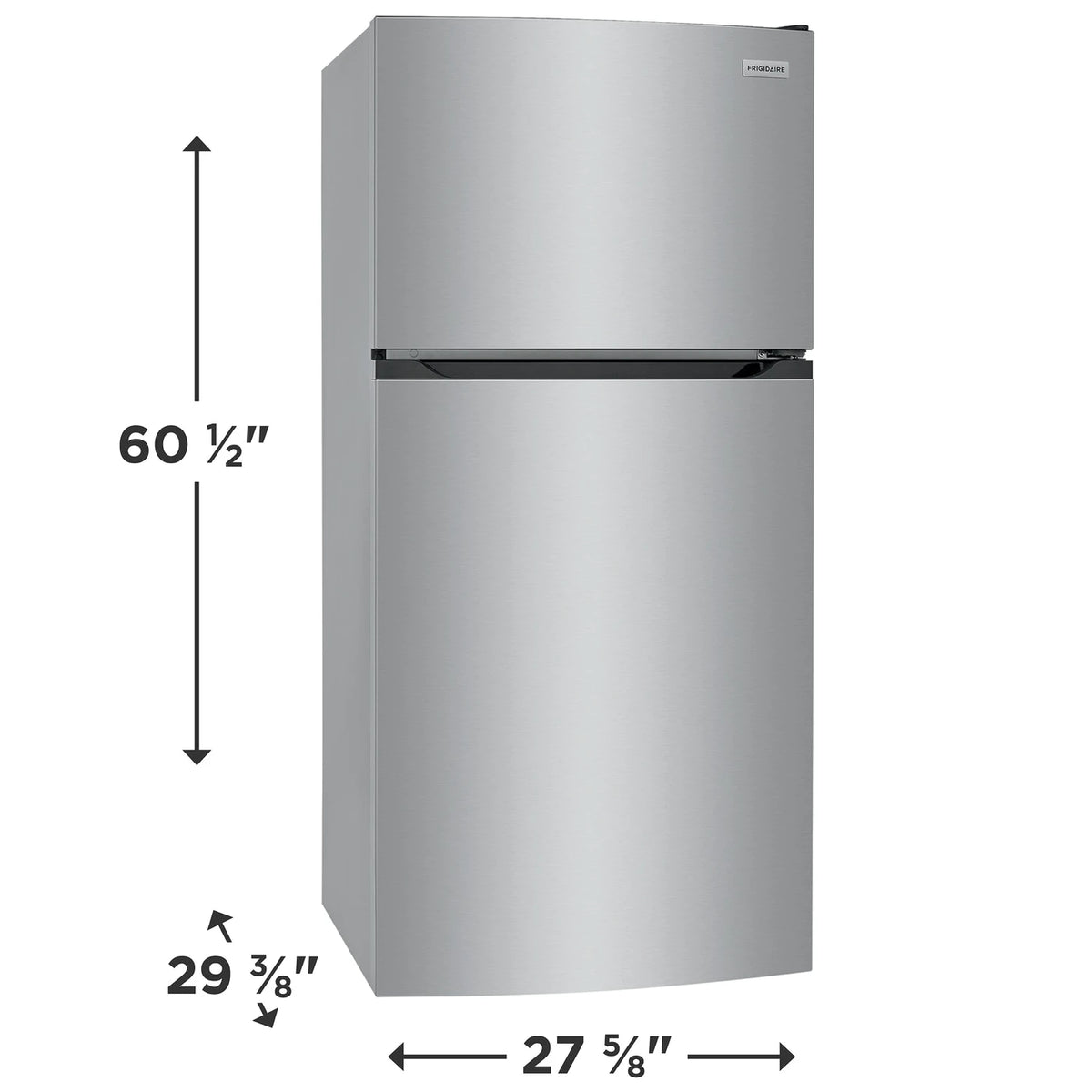 FRIGIDAIRE 27.7-Inch 14 Cu. Ft. Top Freezer Refrigerator - Fingerprint-Resistant Stainless Steel Look (FFHT1425VV)