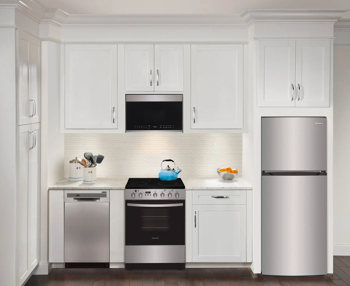 FRIGIDAIRE 27.7-Inch 14 Cu. Ft. Top Freezer Refrigerator - Fingerprint-Resistant Stainless Steel Look (FFHT1425VV)