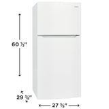 FRIGIDAIRE 27.7-Inch 14 Cu. Ft. Top Freezer Refrigerator - White (FFHT1425VW)