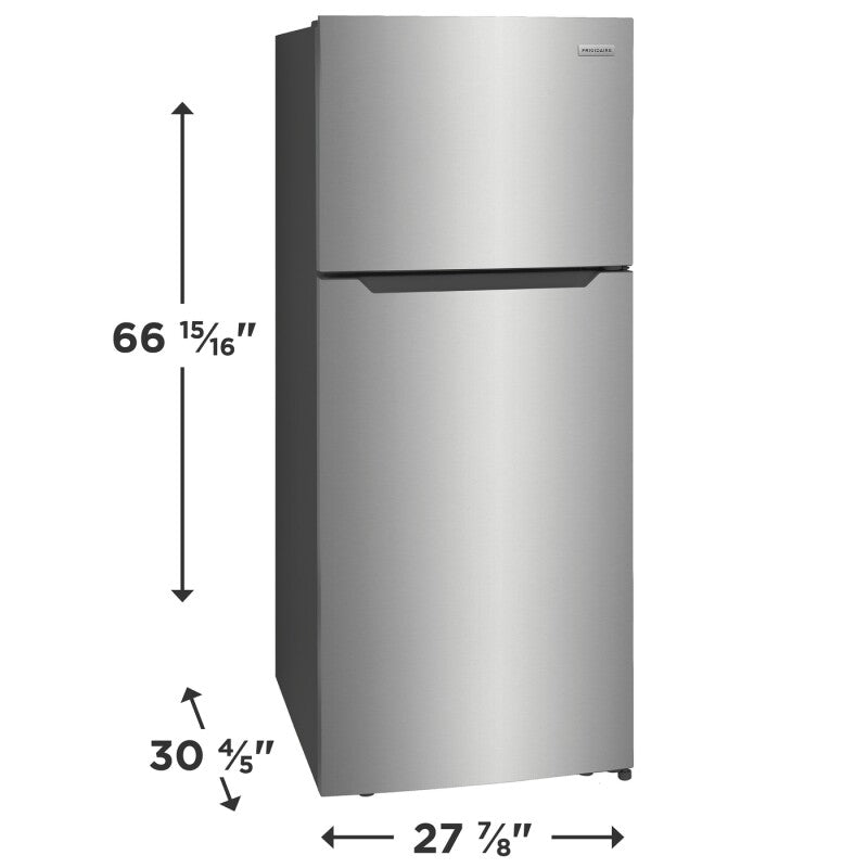 Frigidaire  18 Cu. Ft. Top Freezer Refrigerator - Fingerprint-Resistant Stainless Steel Look (FFHT1822UV)
