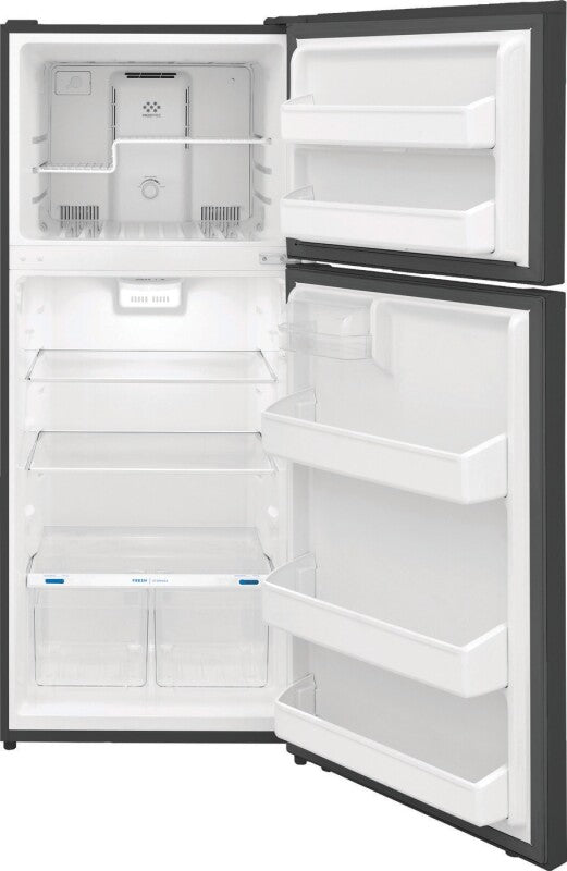 FRIGIDAIRE 27.9-Inch 18 Cu. Ft. Top Freezer Refrigerator - Fingerprint-Resistant Stainless Steel Look (FFHT1822UV)