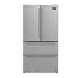 FORNO  Moena 36-Inch French Door Refrigerator, 19.2 cu.ft, Counter Depth, Ice Maker, Stainless Steel Interior Panel, ENERGY STAR Certified - Stainless Steel (FFRBI182036SB)