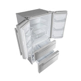 FORNO  Moena 36-Inch French Door Refrigerator, 19.2 cu.ft, Counter Depth, Ice Maker, Stainless Steel Interior Panel, ENERGY STAR Certified - Stainless Steel (FFRBI182036SB)