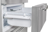 FORNO  Moena 36-Inch French Door Refrigerator, 19.2 cu.ft, Counter Depth, Ice Maker, Stainless Steel Interior Panel, ENERGY STAR Certified - Stainless Steel (FFRBI182036SB)