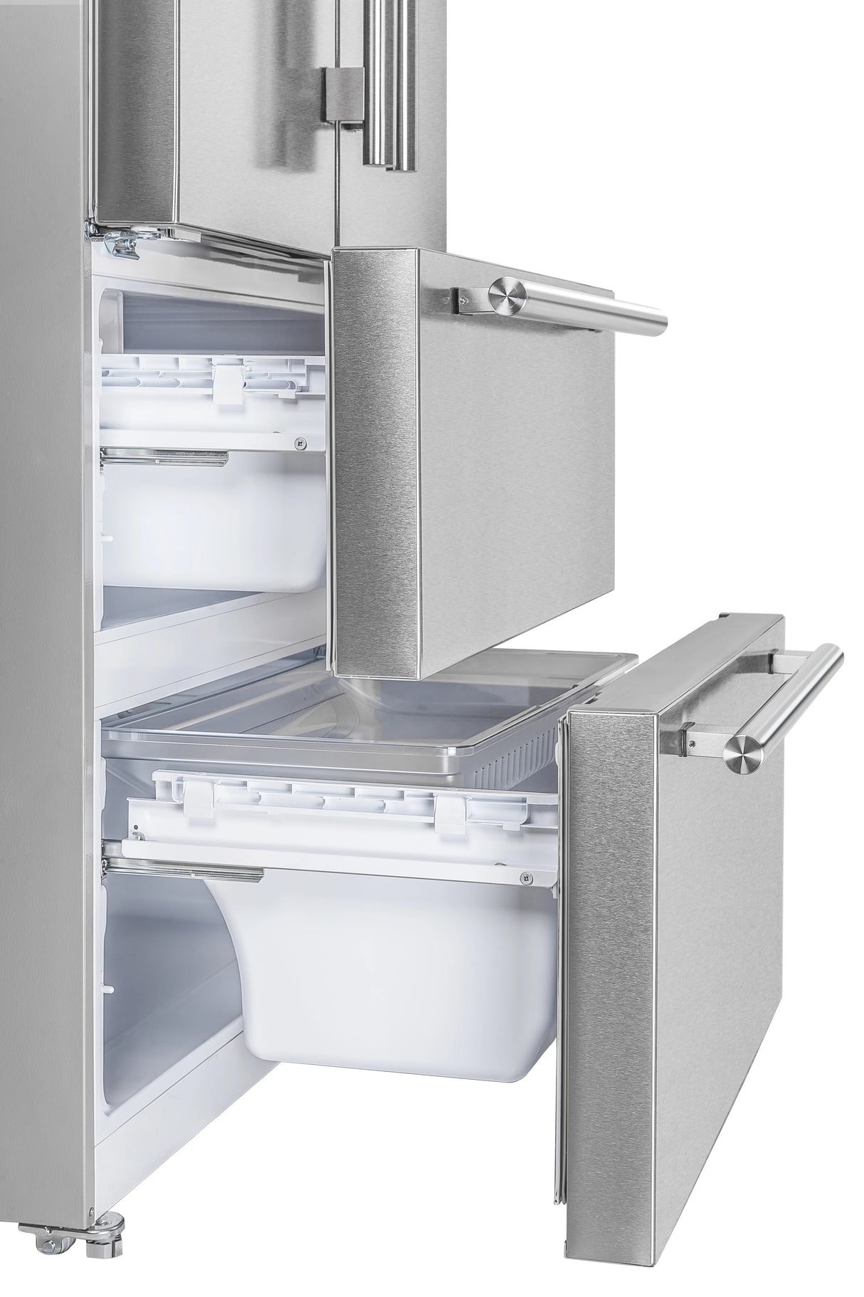 FORNO  Moena 36-Inch French Door Refrigerator, 19.2 cu.ft, Counter Depth, Ice Maker, Stainless Steel Interior Panel, ENERGY STAR Certified - Stainless Steel (FFRBI182036SB)