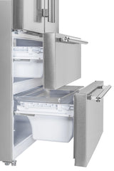 FORNO  Moena 36-Inch French Door Refrigerator, 19.2 cu.ft, Counter Depth, Ice Maker, Stainless Steel Interior Panel, ENERGY STAR Certified - Stainless Steel (FFRBI182036SB)