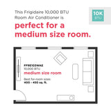 FRIGIDAIRE 10,000 BTU Window-Mounted Room Air Conditioner -  (FFRE103WA1)